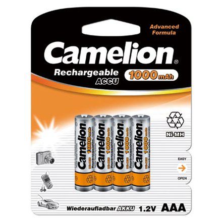 Camelion AAA/HR03, 1000 mAh, baterie akumulatorowe Ni-MH, 4 szt.